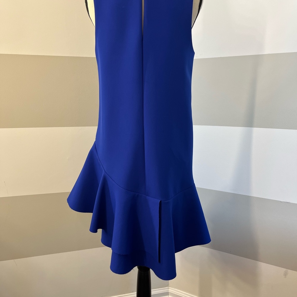 H&M Royal Blue scuba asymmetrical hem cocktail dress size 10 - Picture 5 of 13